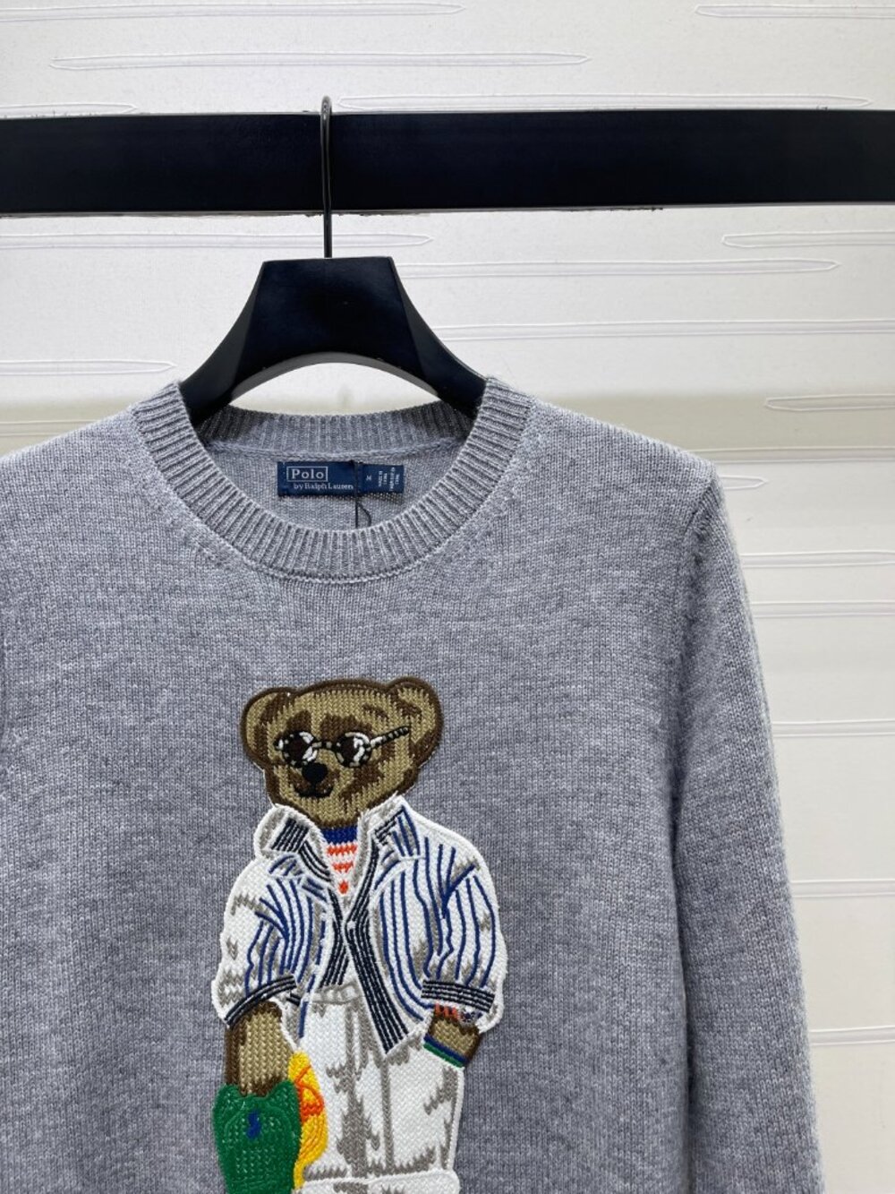Polo Ralph Lauren Grey Polo Bear Crewneck Sweater - Picture 3 of 6